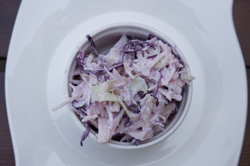 Creamy Coleslaw side dish at Round table pizza