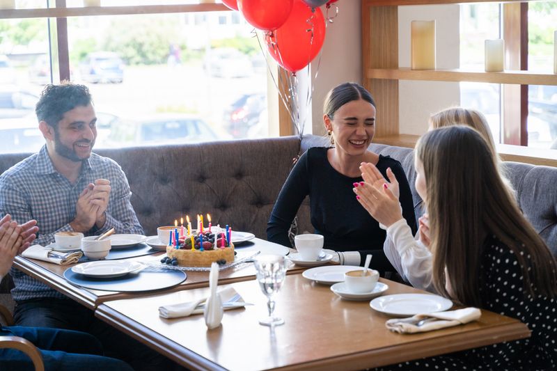 Birthday event celebration at Round table pizza